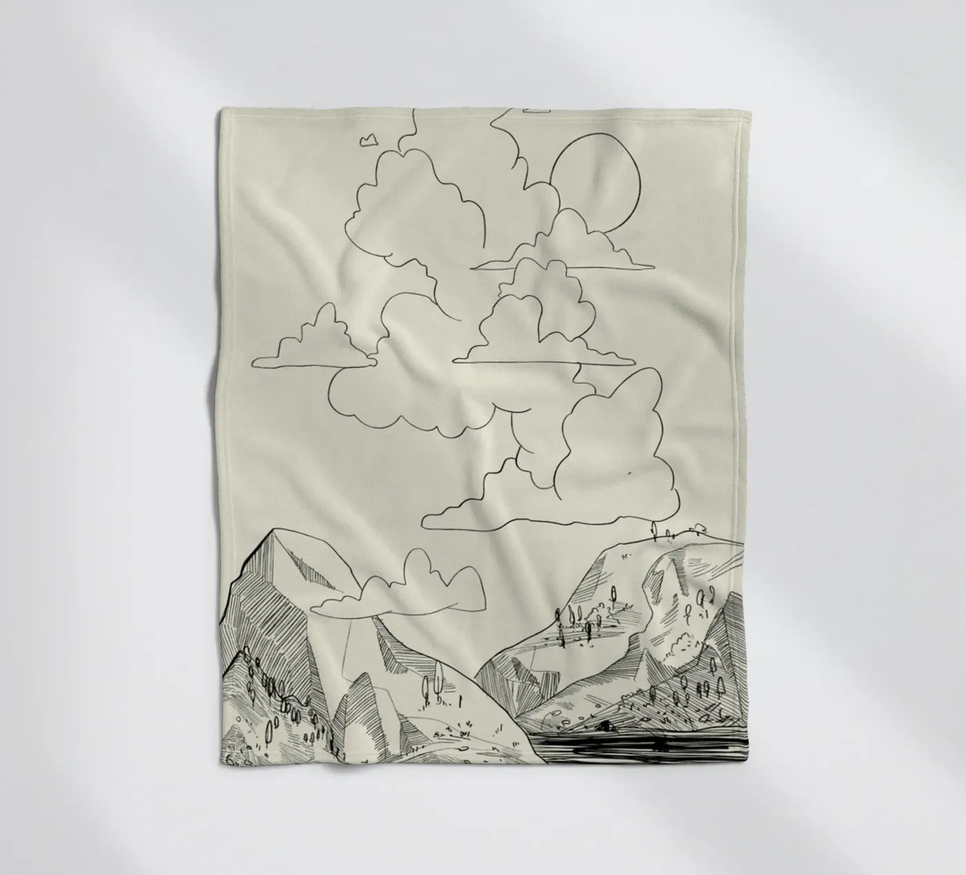 In the Clouds Fleecedecke von Graphite