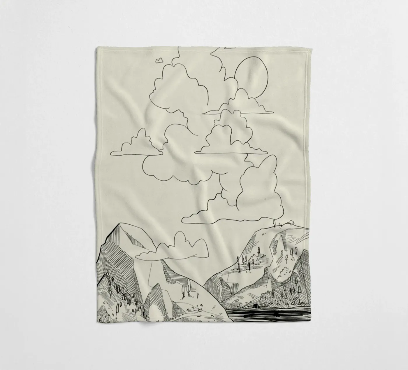 In the Clouds Fleecedecke von Graphite
