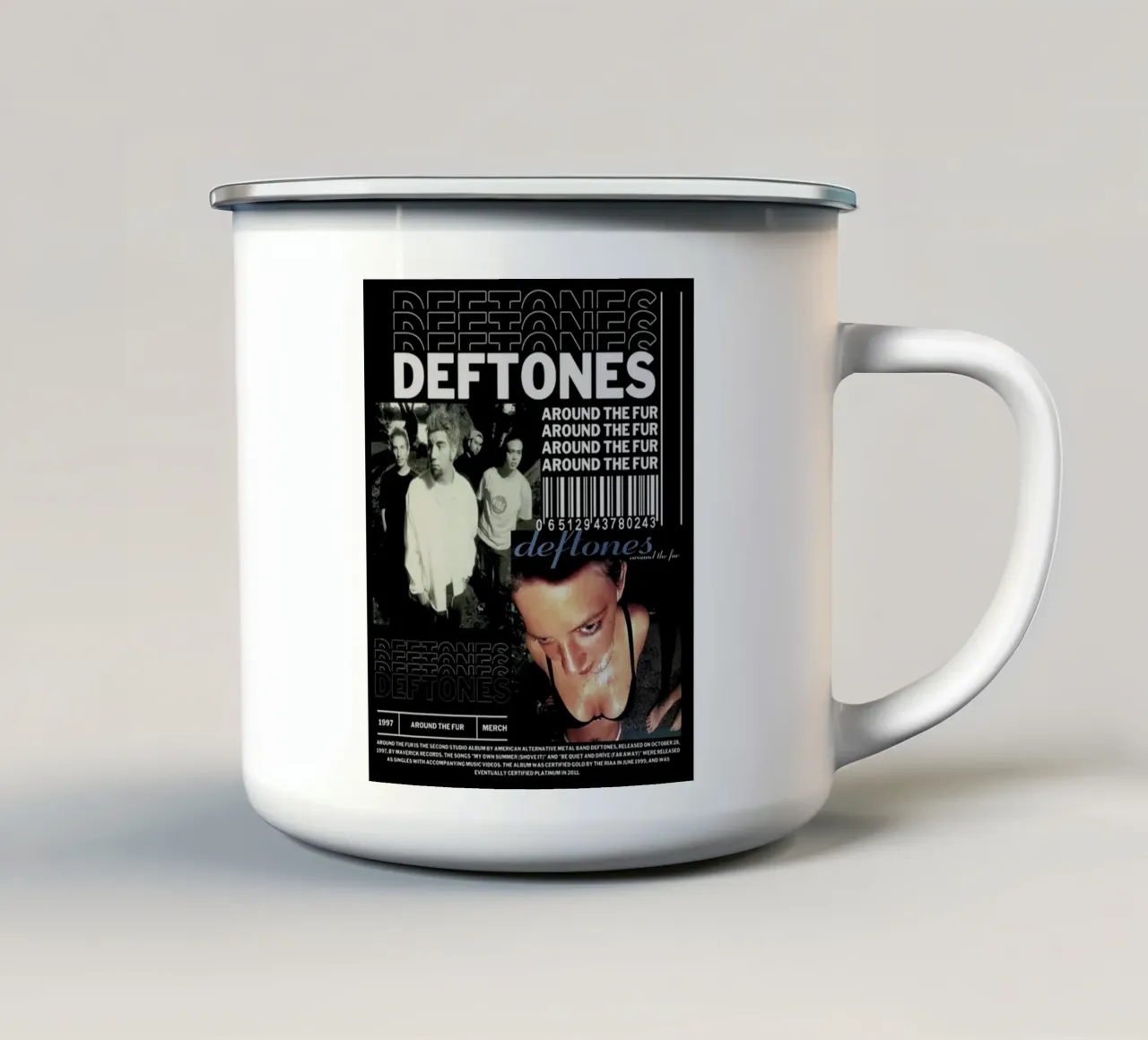 Deftones intorno al divertimento tazza in smalto da exelophendri
