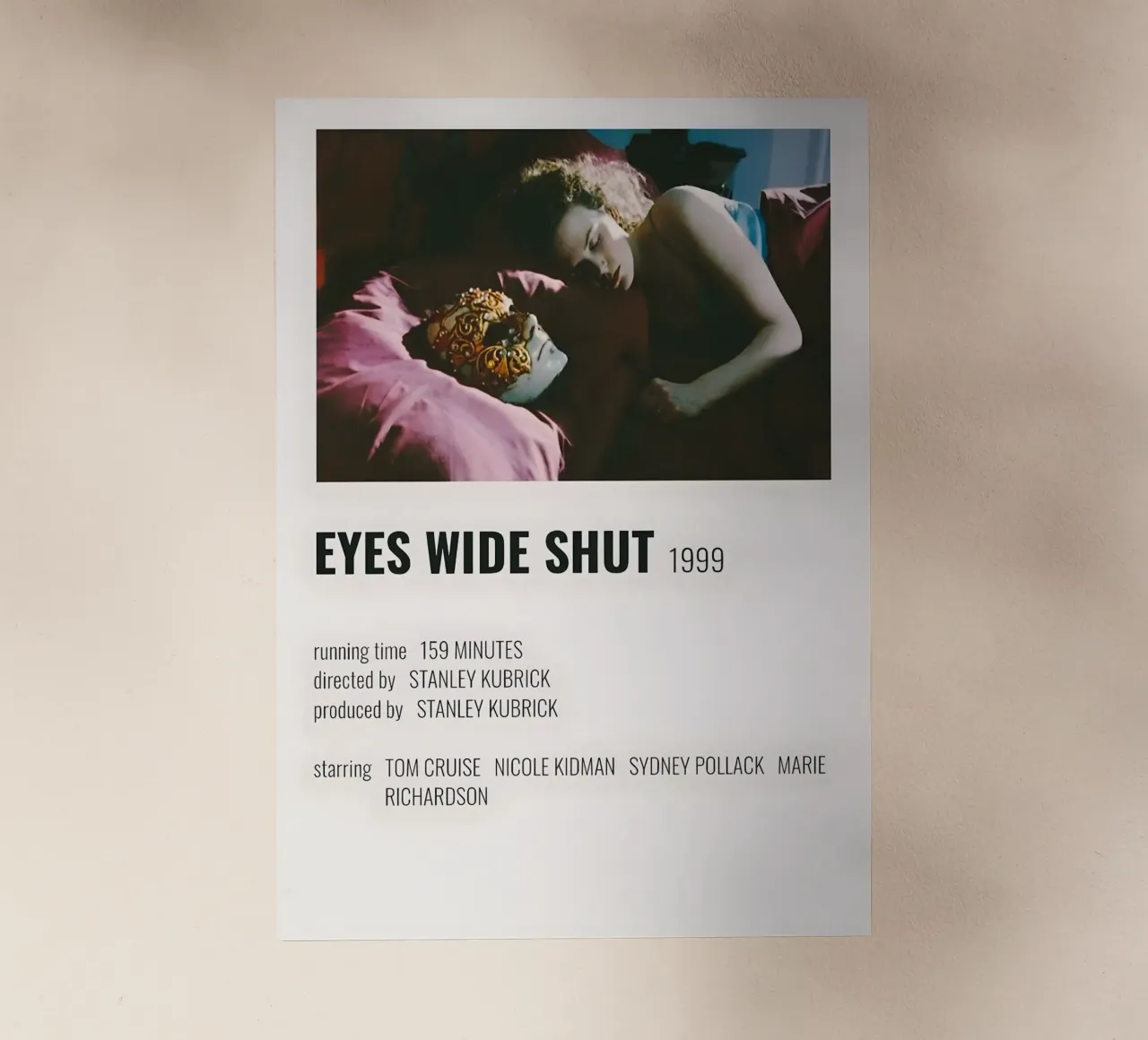 EYES WIDE SHUT 1999 pellicola backlit da MVFminimalist