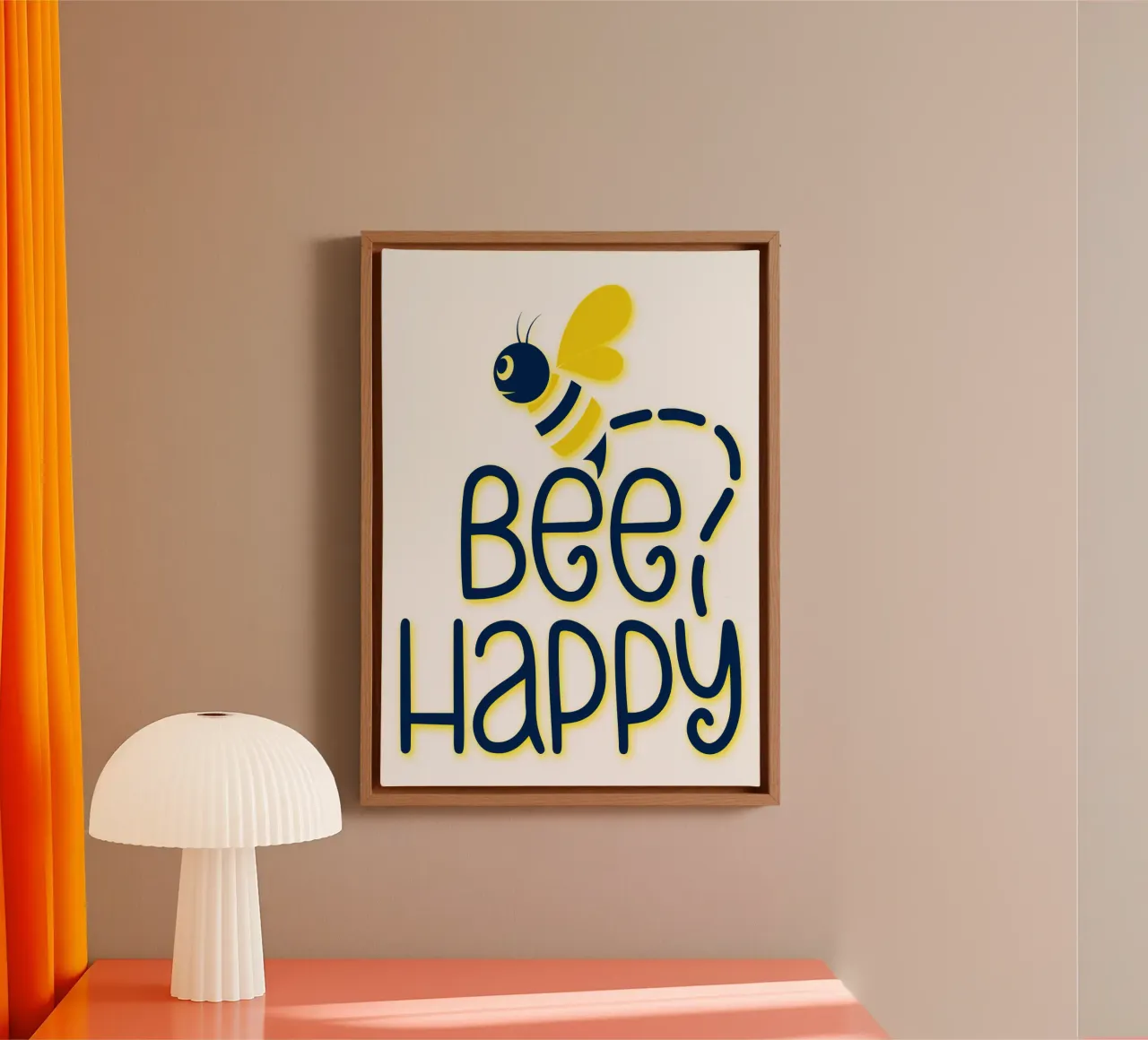 Ape Felice Animale Cartoon Trending Now tela con Cornice a cassetta da Urban Life