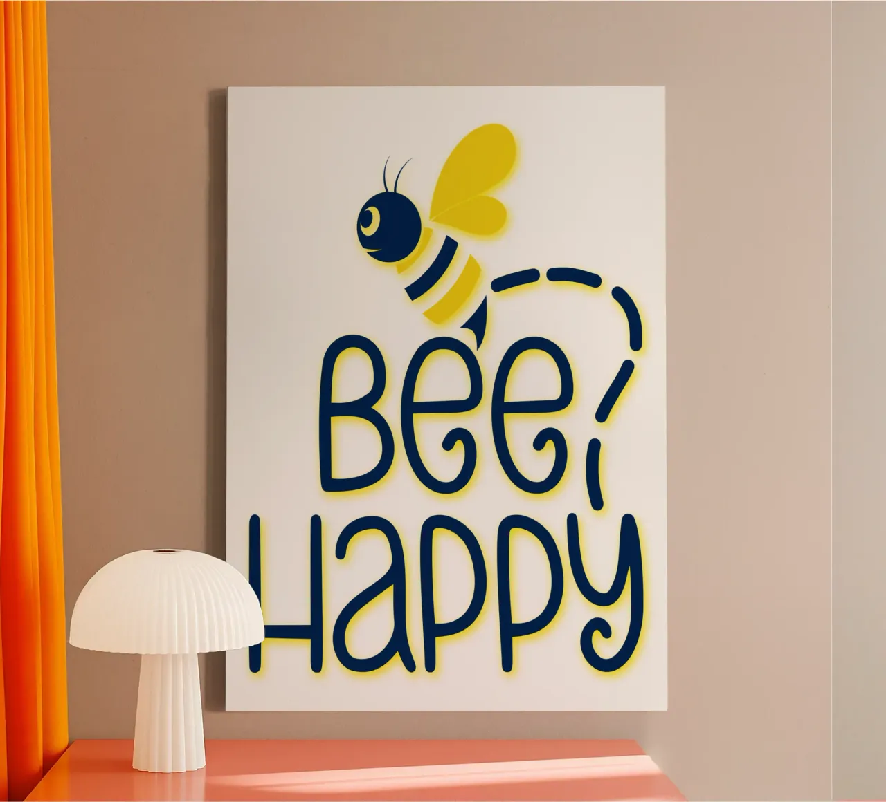 Ape Felice Animale Cartoon Trending Now tela con Cornice a cassetta da Urban Life