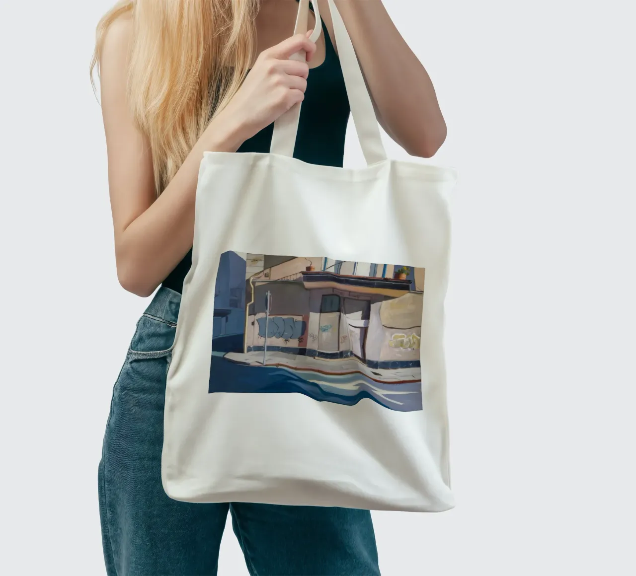 Graffiti Shadow Play borsa in juta da Opal Strokes