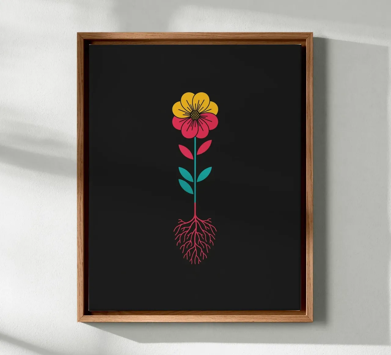 Floral bauhaus #073: Better Together tela con Cornice a cassetta da Zen Design