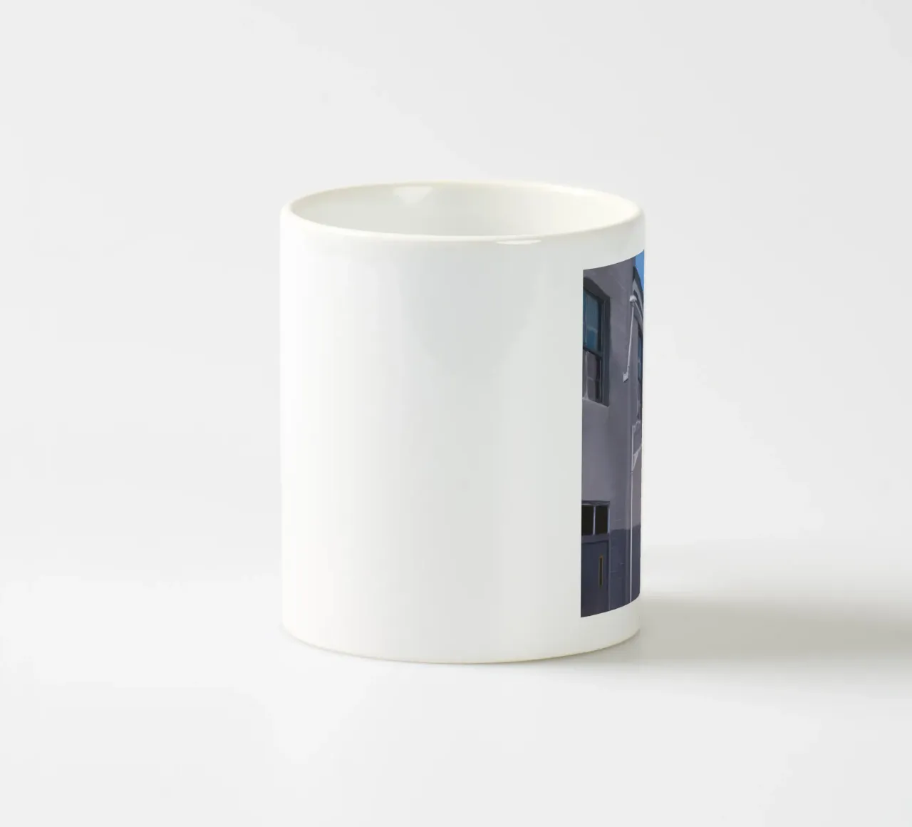 Geometria urbana colorata tazza in ceramica da Opal Strokes