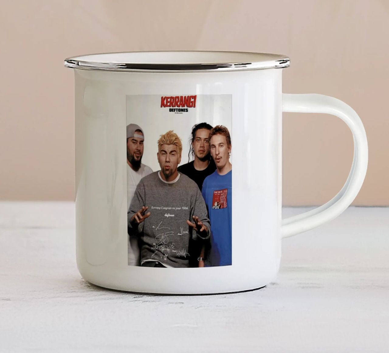Deftones tazza in smalto da exelophendri