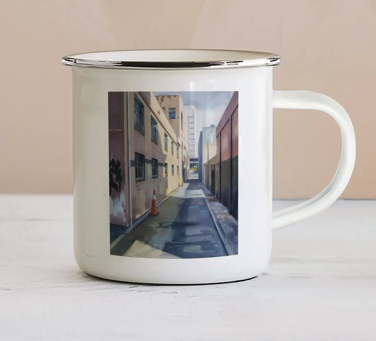 Passaggio del canyon urbano tazza in smalto da Opal Strokes