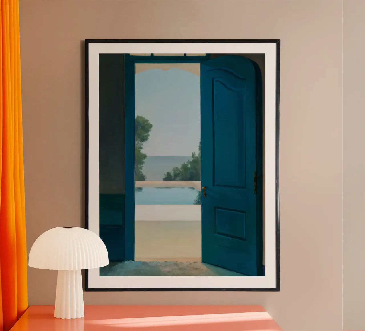 Portale del Paradiso poster con telaio in plastica da Opal Strokes