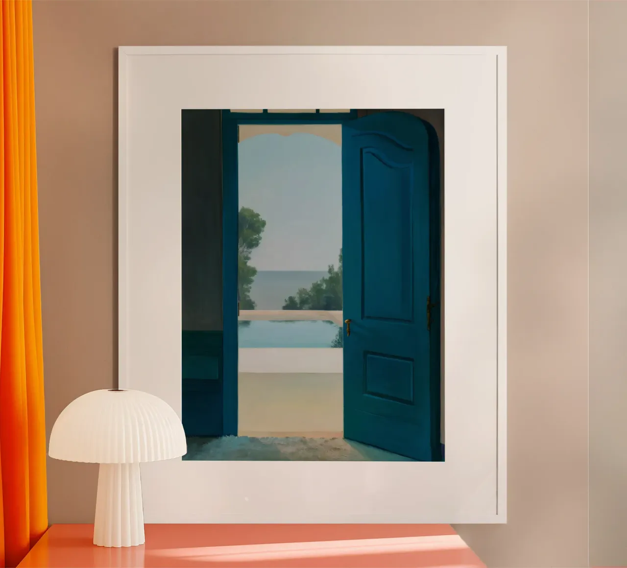 Portale del Paradiso poster con telaio in plastica da Opal Strokes