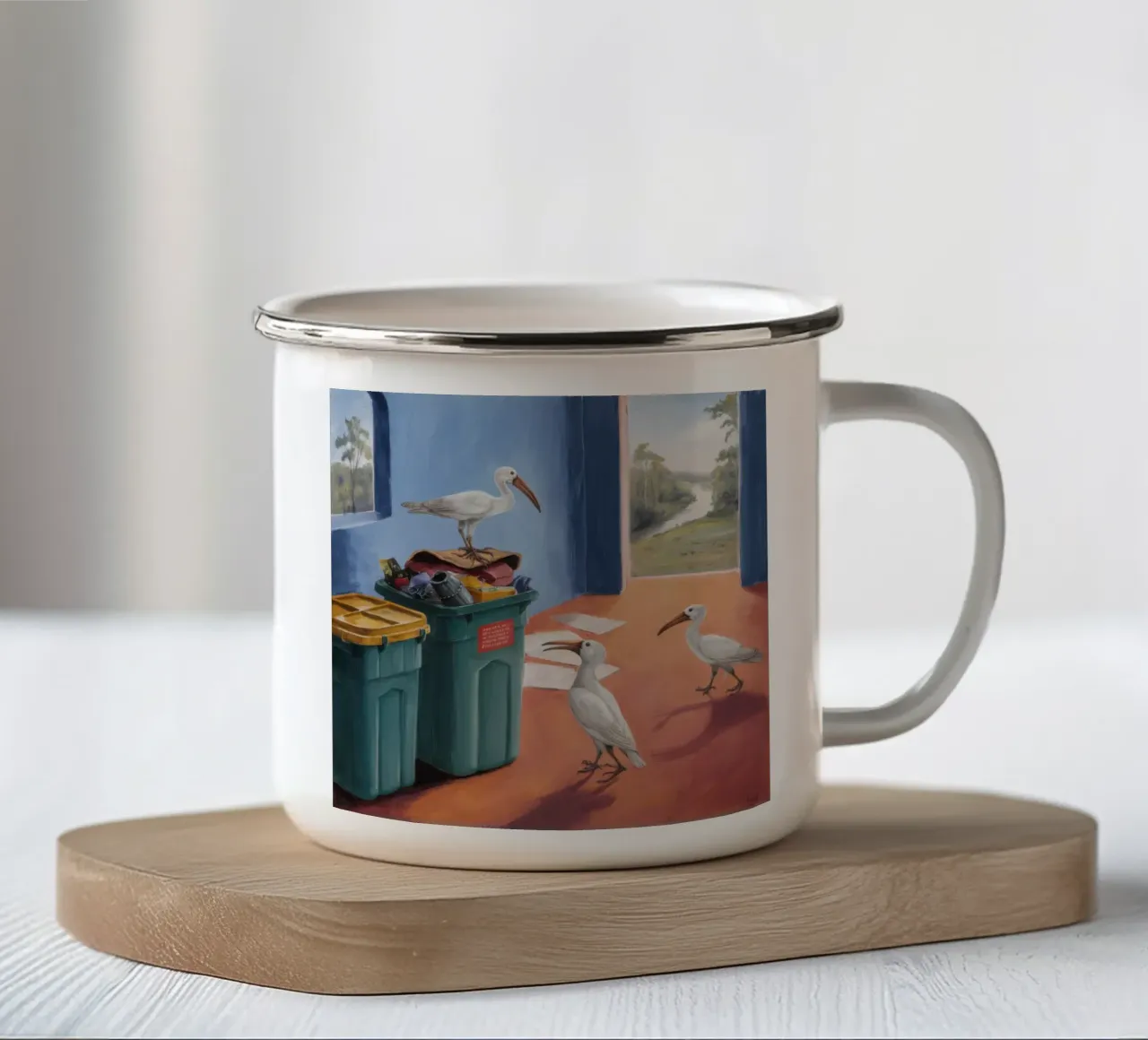 Messaggeri del mare tazza in smalto da Opal Strokes