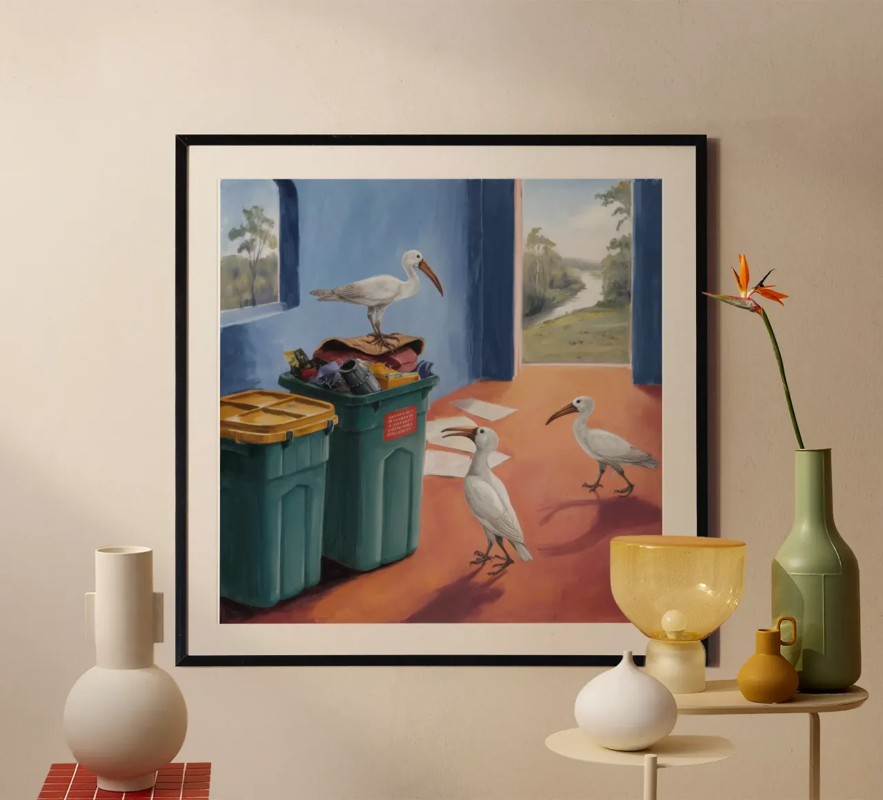 Messaggeri del mare poster con telaio in plastica da Opal Strokes