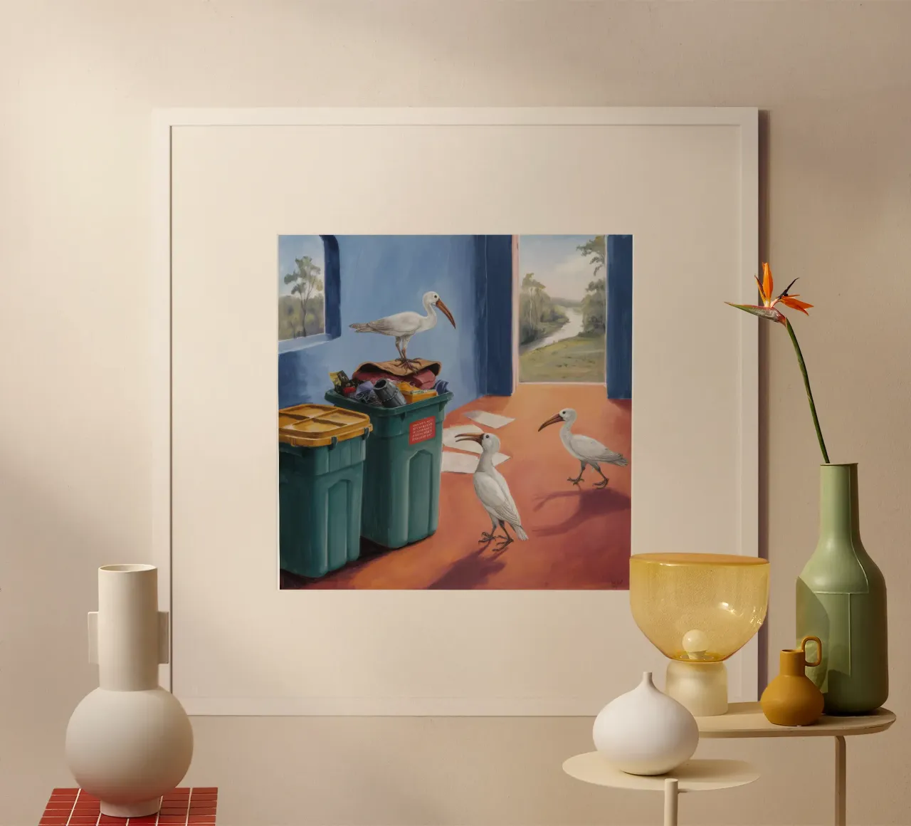 Messaggeri del mare poster con telaio in plastica da Opal Strokes