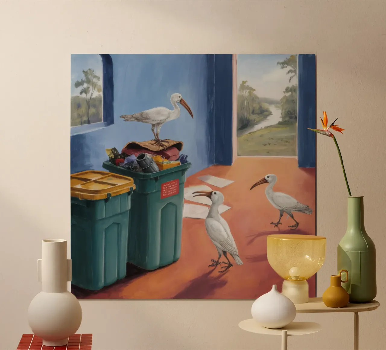 Messaggeri del mare poster con telaio in plastica da Opal Strokes