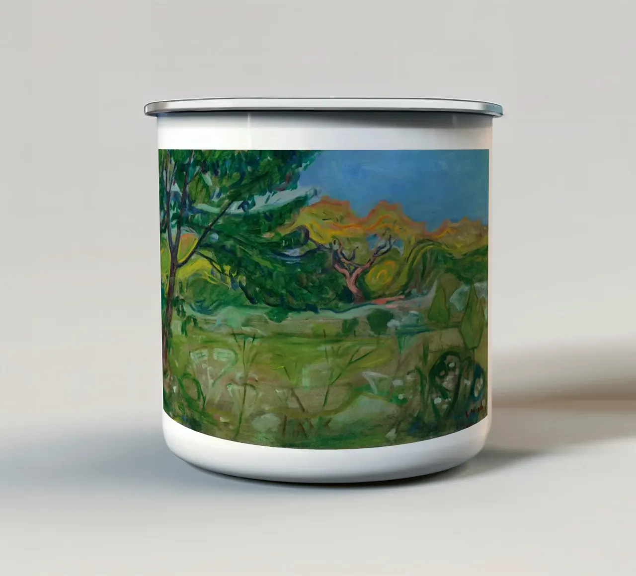 Landschap Abstract emaille mok van Rachel Gallery