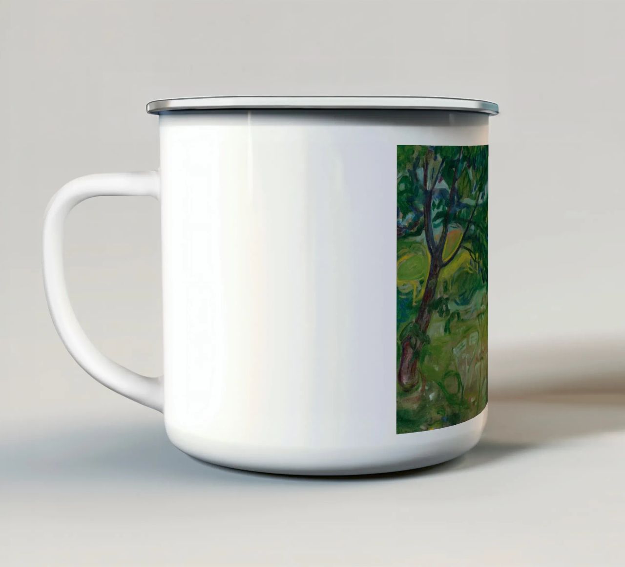 Scenario astratto tazza in smalto da Rachel Gallery