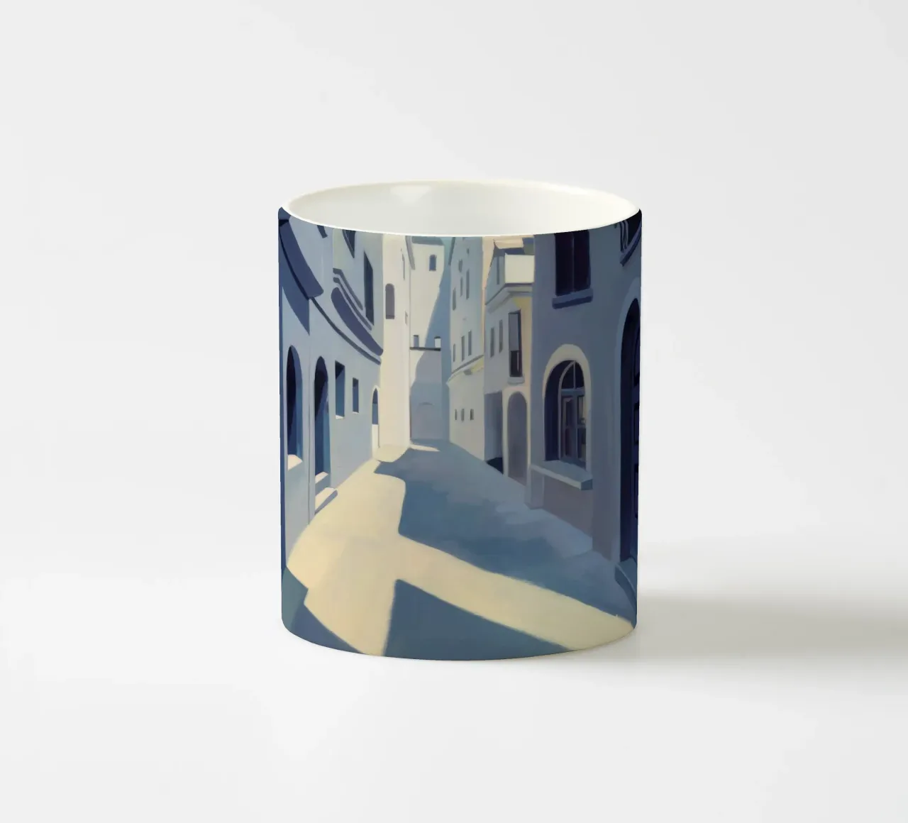 Passaggio ad arco inondato di sole tazza in ceramica da Opal Strokes