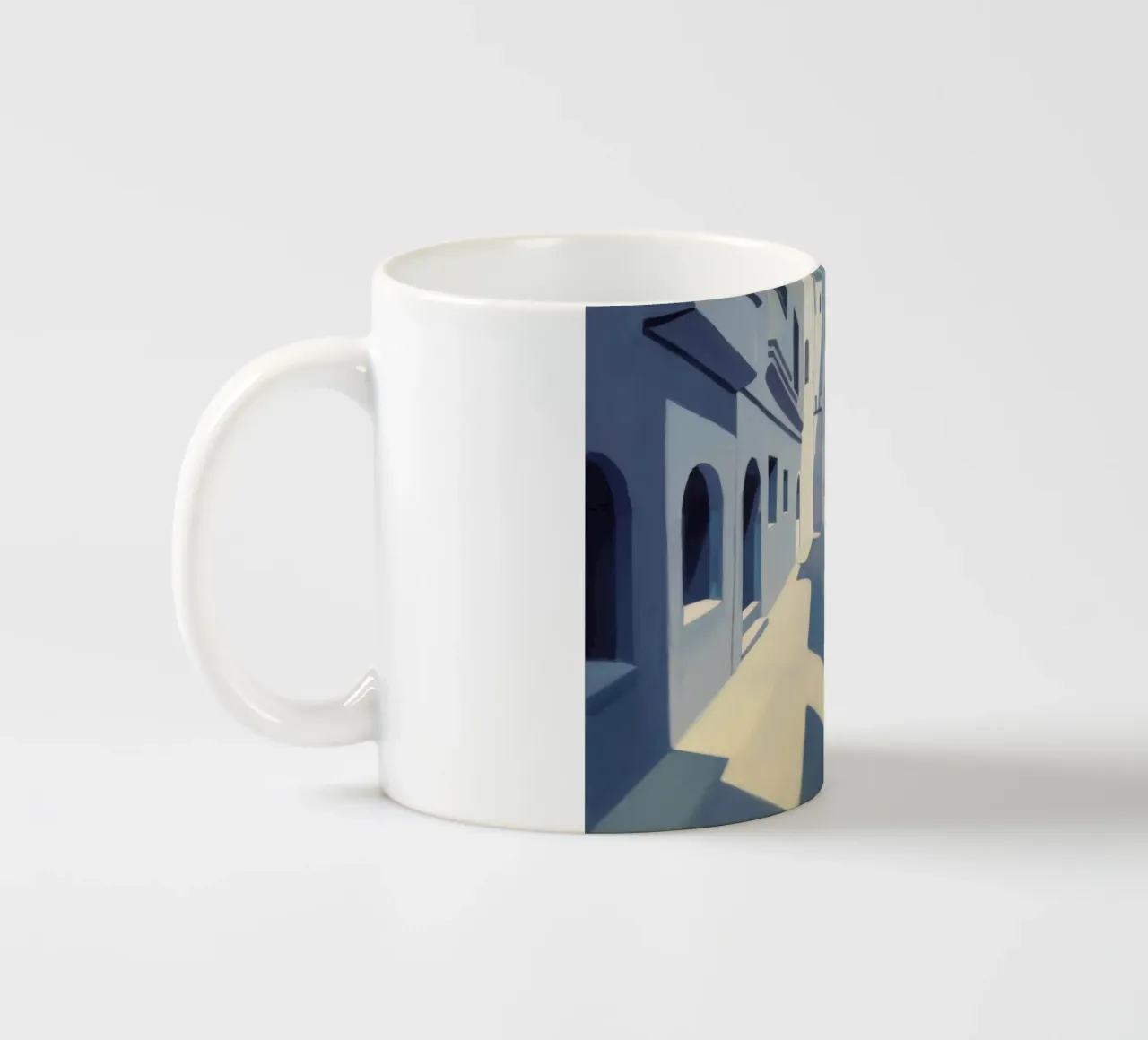 Passaggio ad arco inondato di sole tazza in ceramica da Opal Strokes