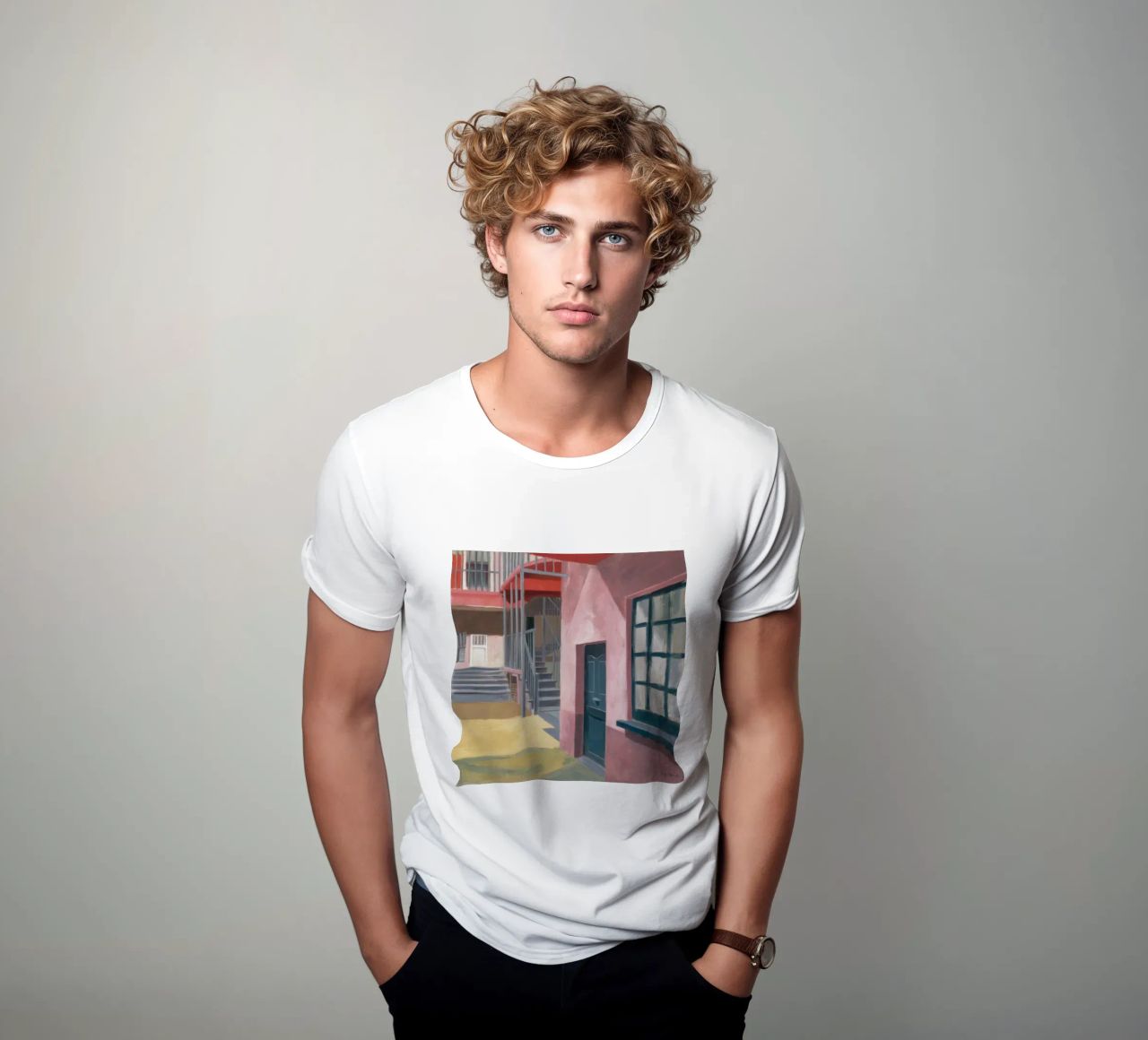 Salita di una scala geometrica t-shirt da Opal Strokes