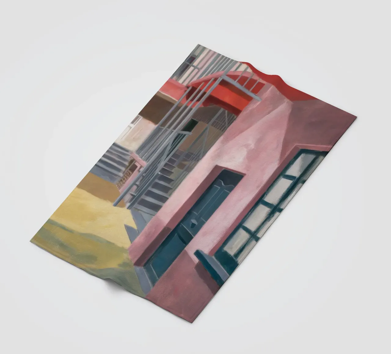 Geometric Stairway Ascent fleece blanket by Opal Strokes