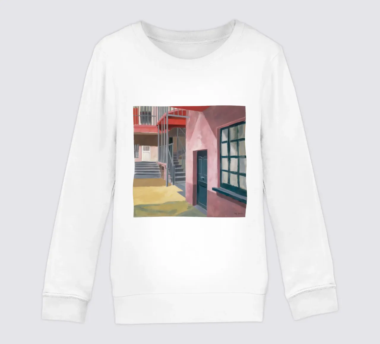 Geometric Stairway Ascent kids sweatshirt by Opal Strokes
