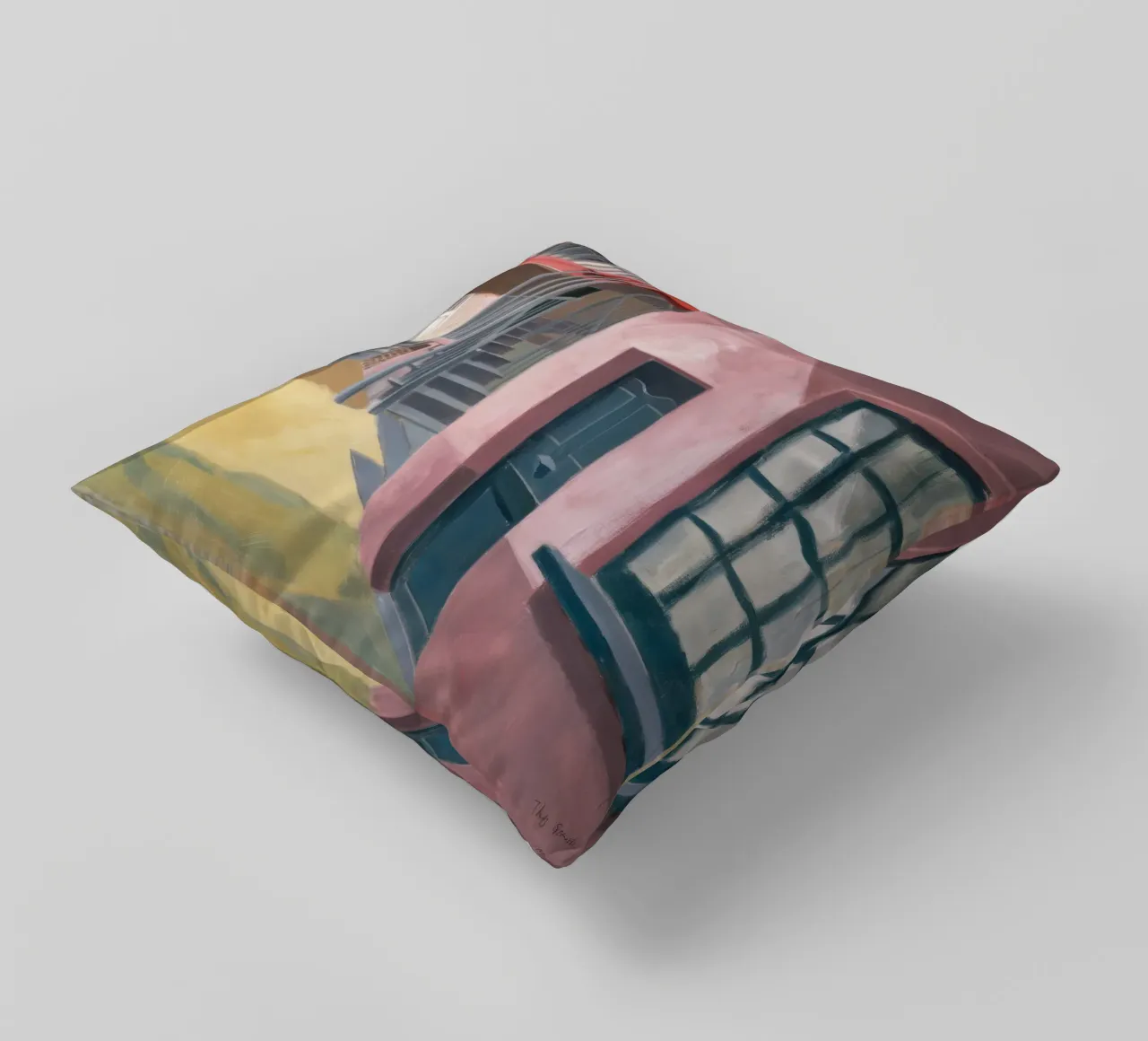 Salita di una scala geometrica cuscino da Opal Strokes