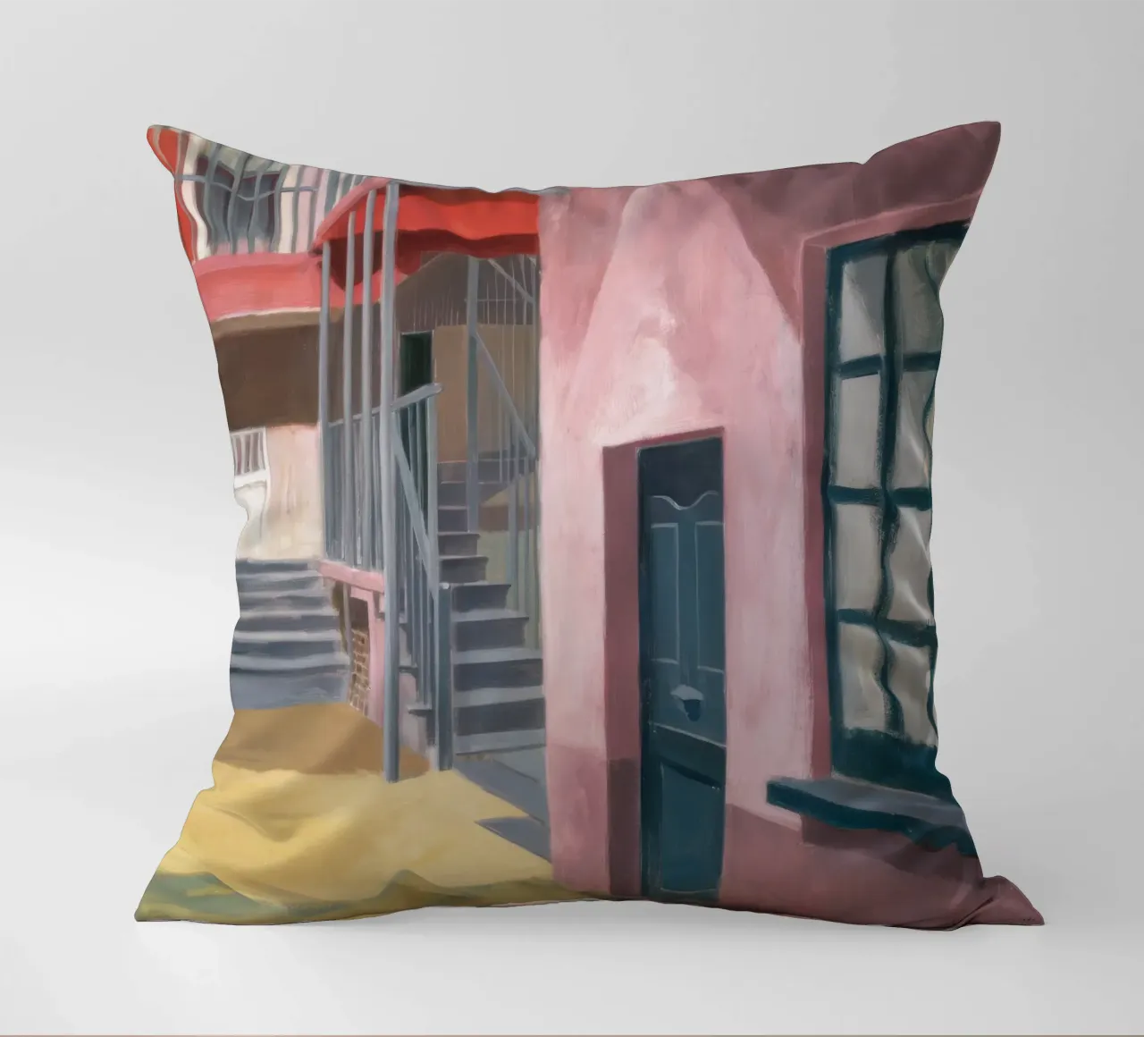 Salita di una scala geometrica cuscino da Opal Strokes