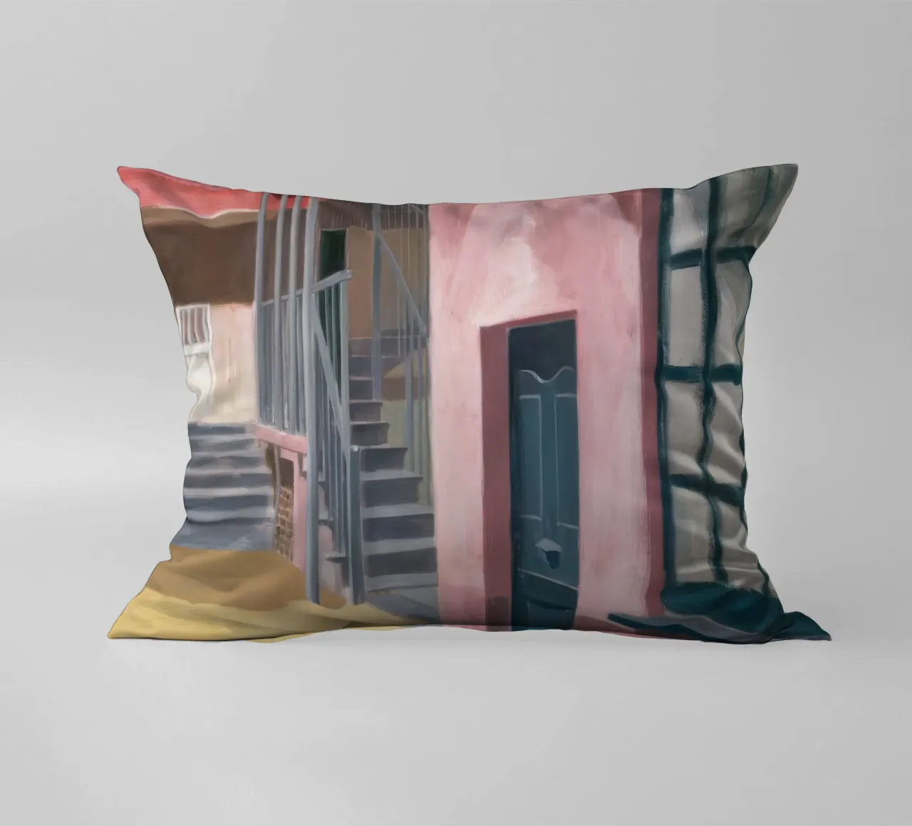 Salita di una scala geometrica cuscino da Opal Strokes