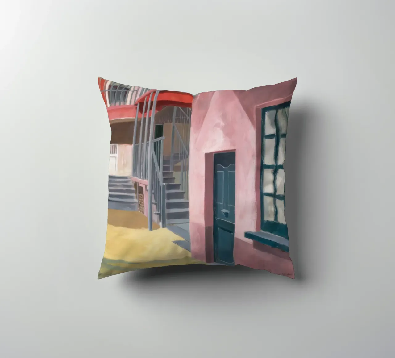 Salita di una scala geometrica cuscino da Opal Strokes