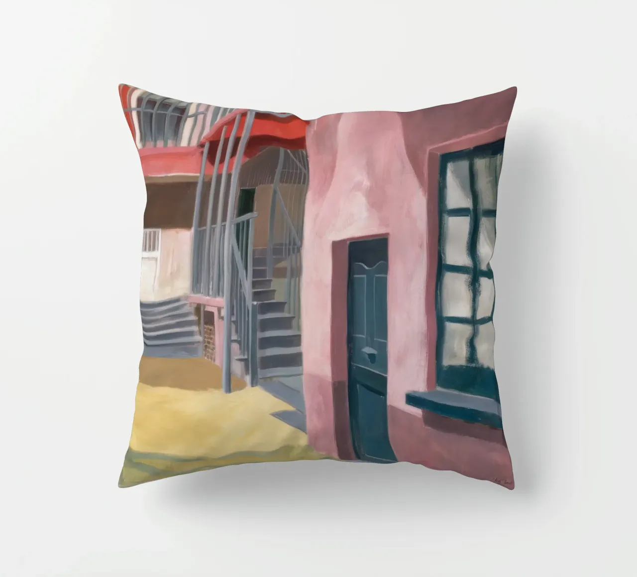 Salita di una scala geometrica cuscino da Opal Strokes