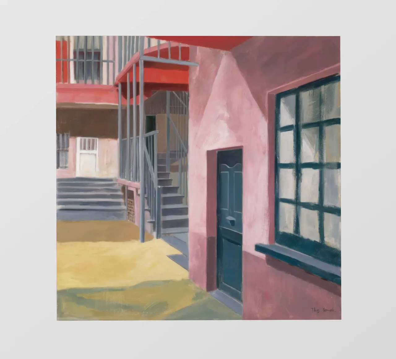 Salita di una scala geometrica telo in pvc da Opal Strokes