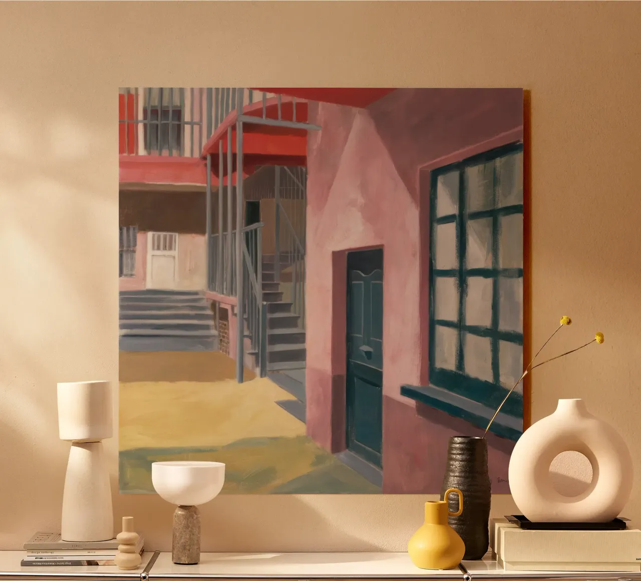 Salita di una scala geometrica plexiglass da Opal Strokes