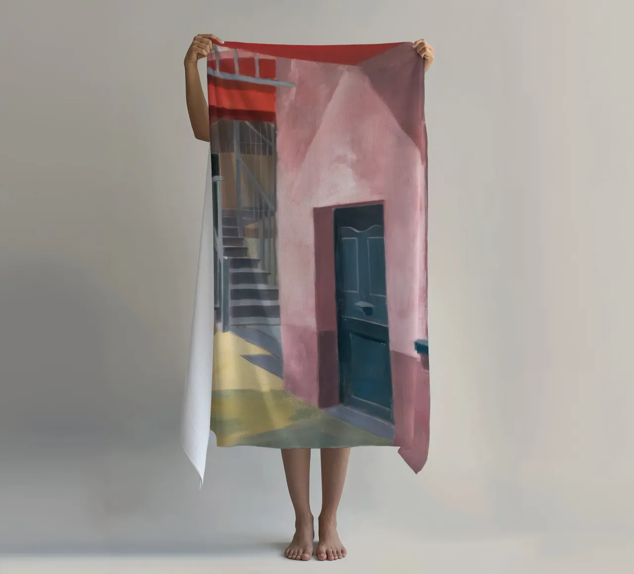 Salita di una scala geometrica telo mare da Opal Strokes