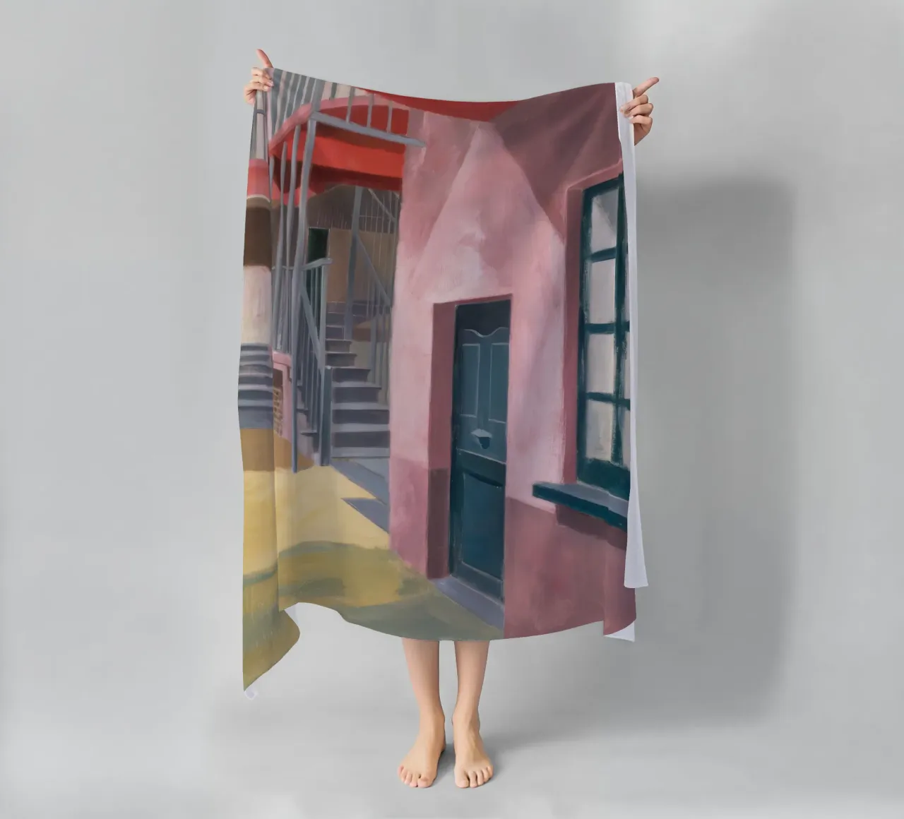 Salita di una scala geometrica telo mare da Opal Strokes