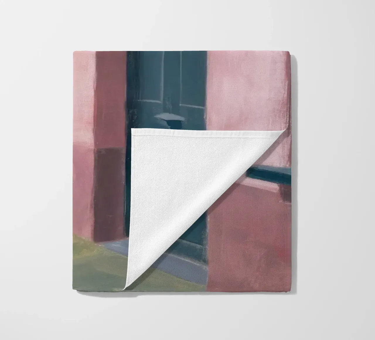 Geometrischer Treppenaufstieg Strandtuch von Opal Strokes