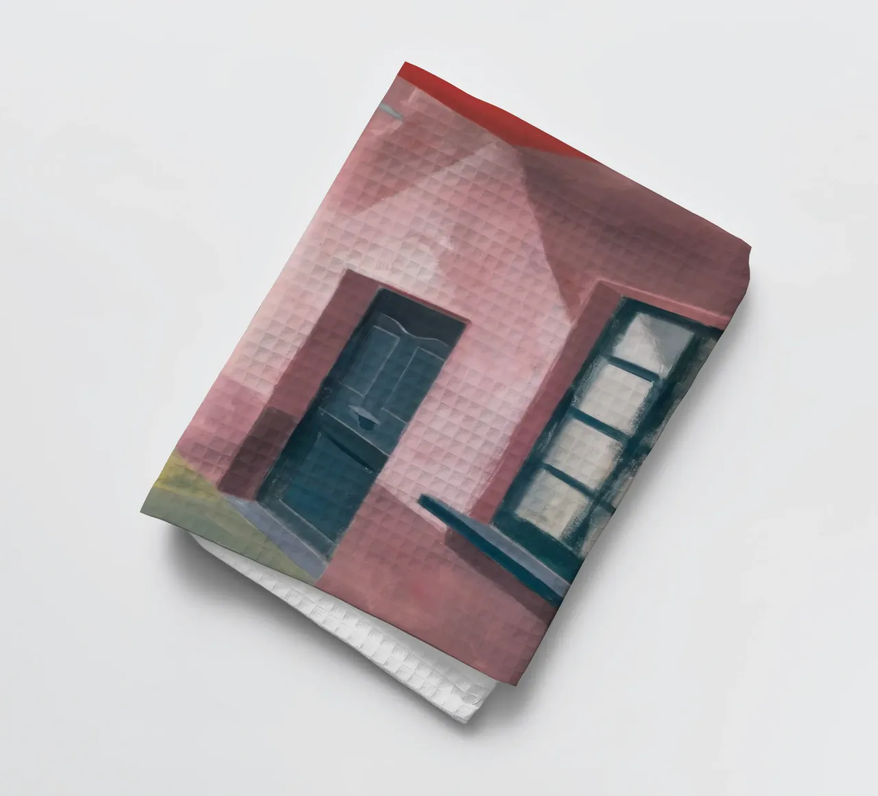 Geometric Stairway Ascent tea towel by Opal Strokes