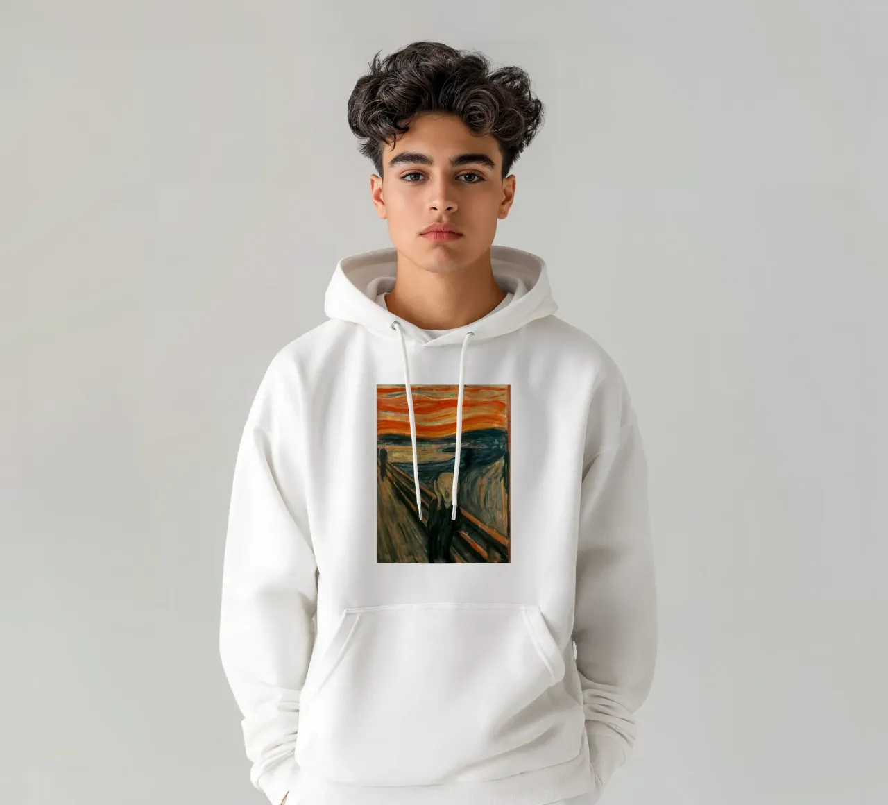 Persone che urlano da sole Astratto felpa con cappuccio da Rachel Gallery