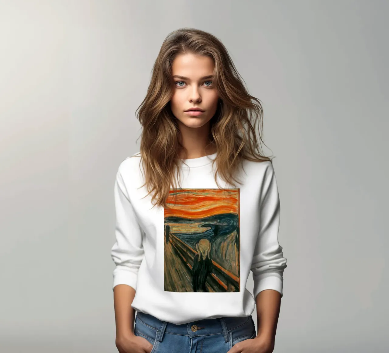 Mensen Schreeuwen Alleen Abstract sweatshirt van Rachel Gallery