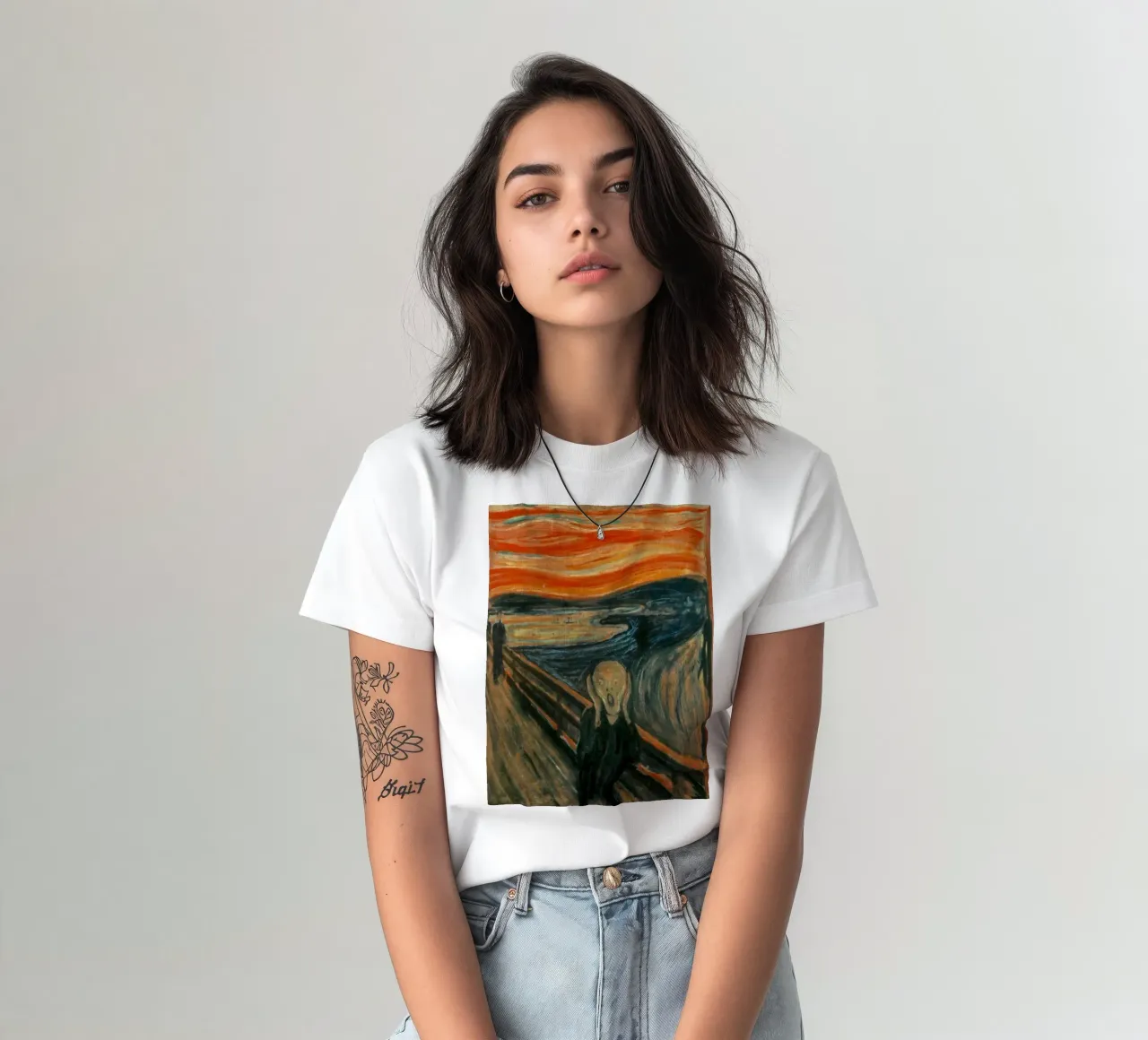 Mensen Schreeuwen Alleen Abstract t-shirt van Rachel Gallery