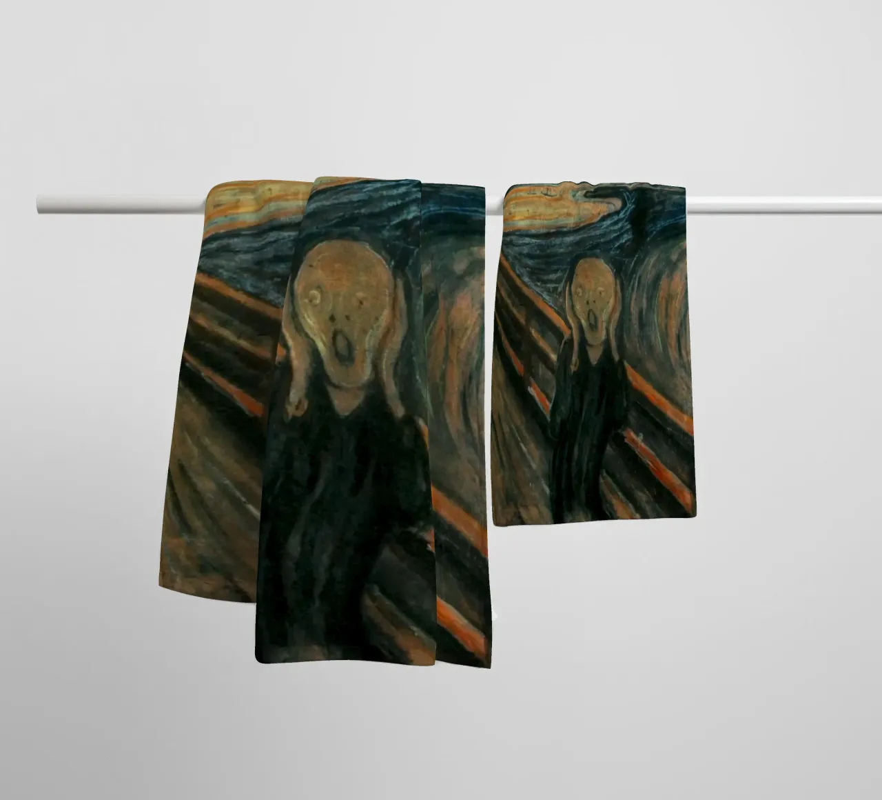 Mensen Schreeuwen Alleen Abstract badhanddoek van Rachel Gallery