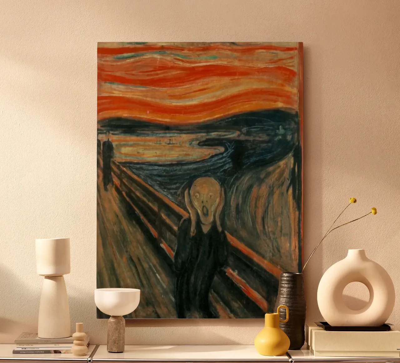 Mensen Schreeuwen Alleen Abstract aluminium-dibond van Rachel Gallery