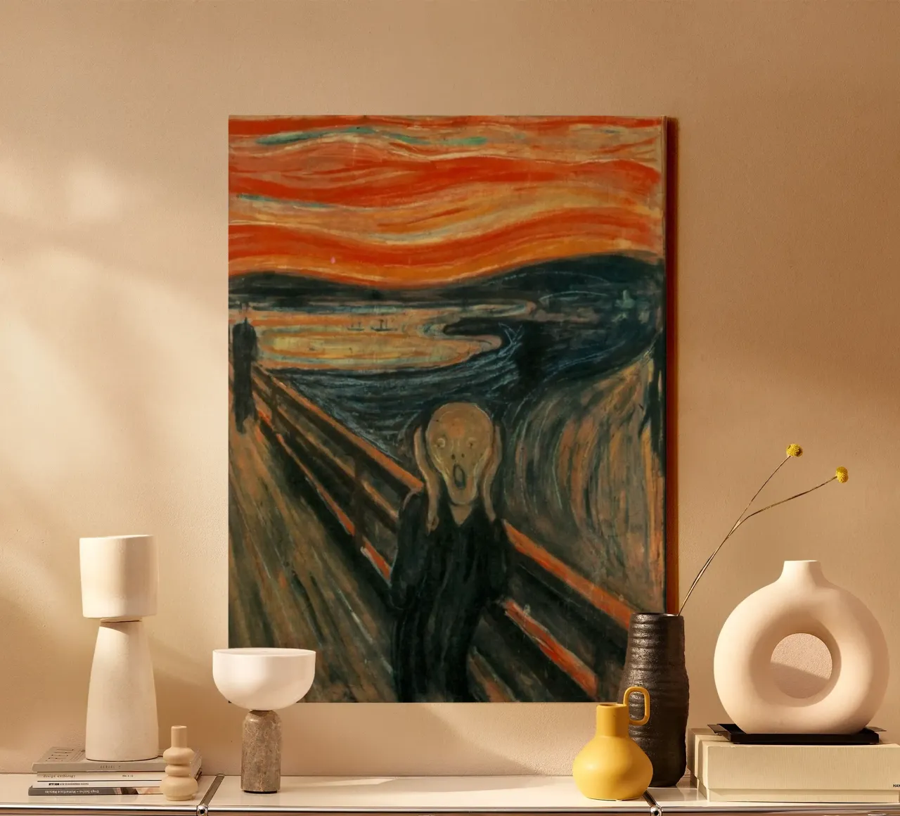 Mensen Schreeuwen Alleen Abstract canvas van Rachel Gallery