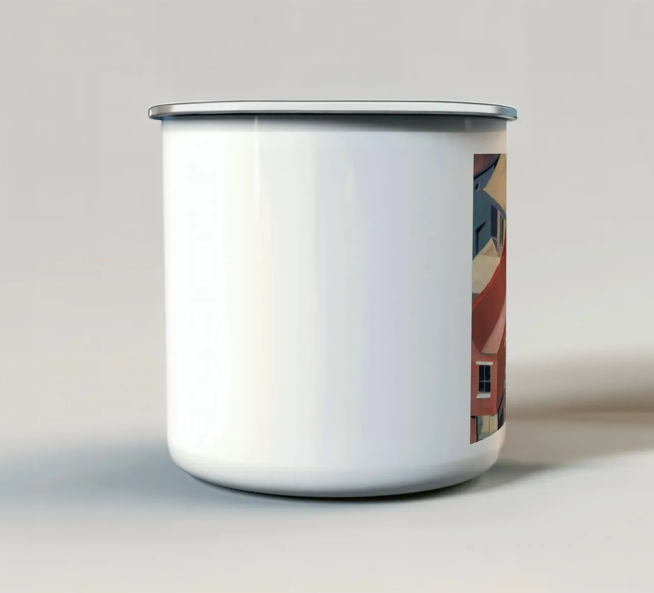 Caos geometrico sul tetto tazza in smalto da Opal Strokes