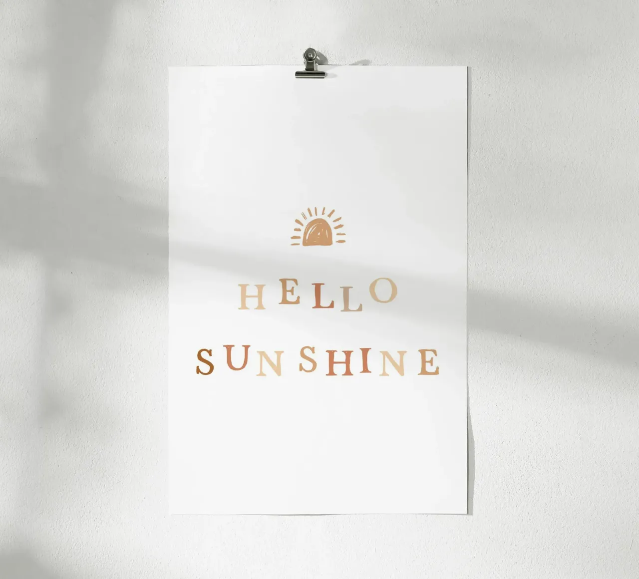 Hello Sunshine poster con telaio in legno da KRUTH DESIGN