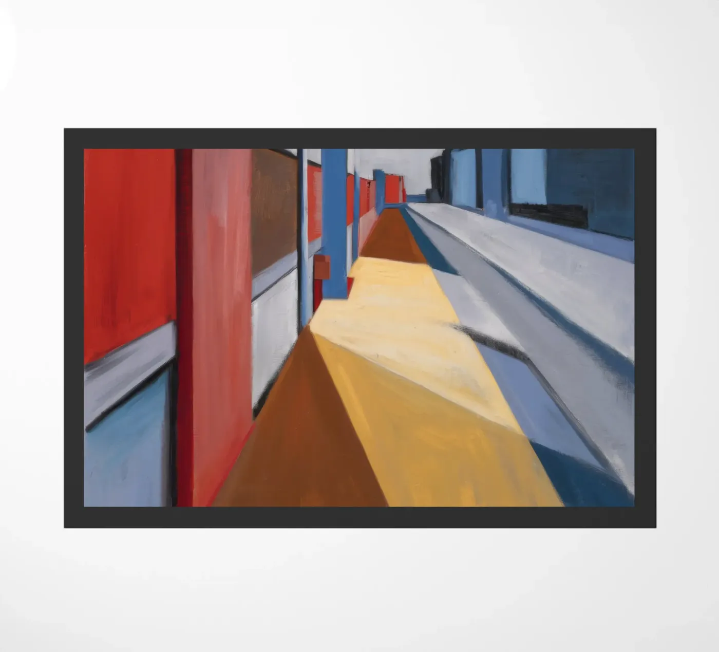 Red Platform Perspective doormat by Opal Strokes