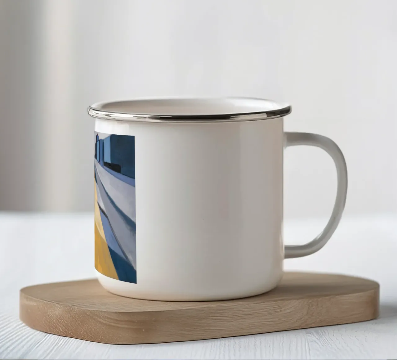 Prospettiva della piattaforma rossa tazza in smalto da Opal Strokes