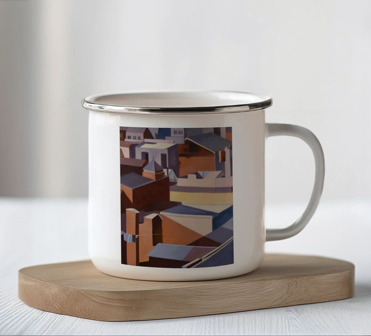 Metropoli di blocchi di terra tazza in smalto da Opal Strokes