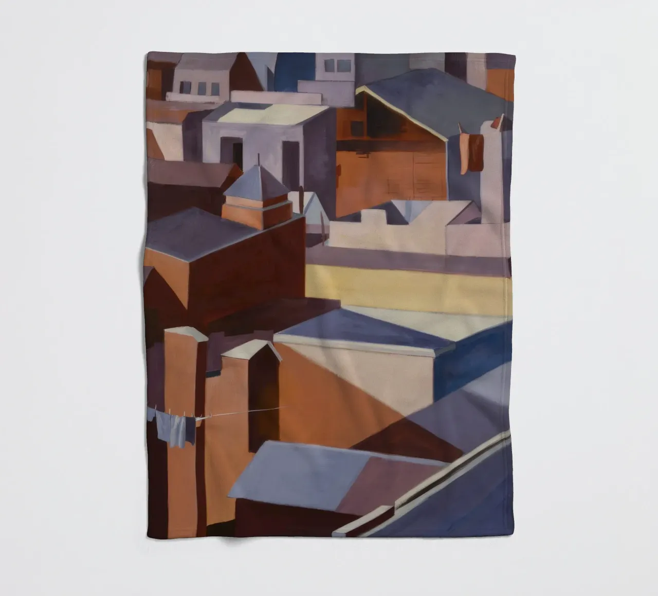 Irdener Block Metropolis Fleecedecke von Opal Strokes