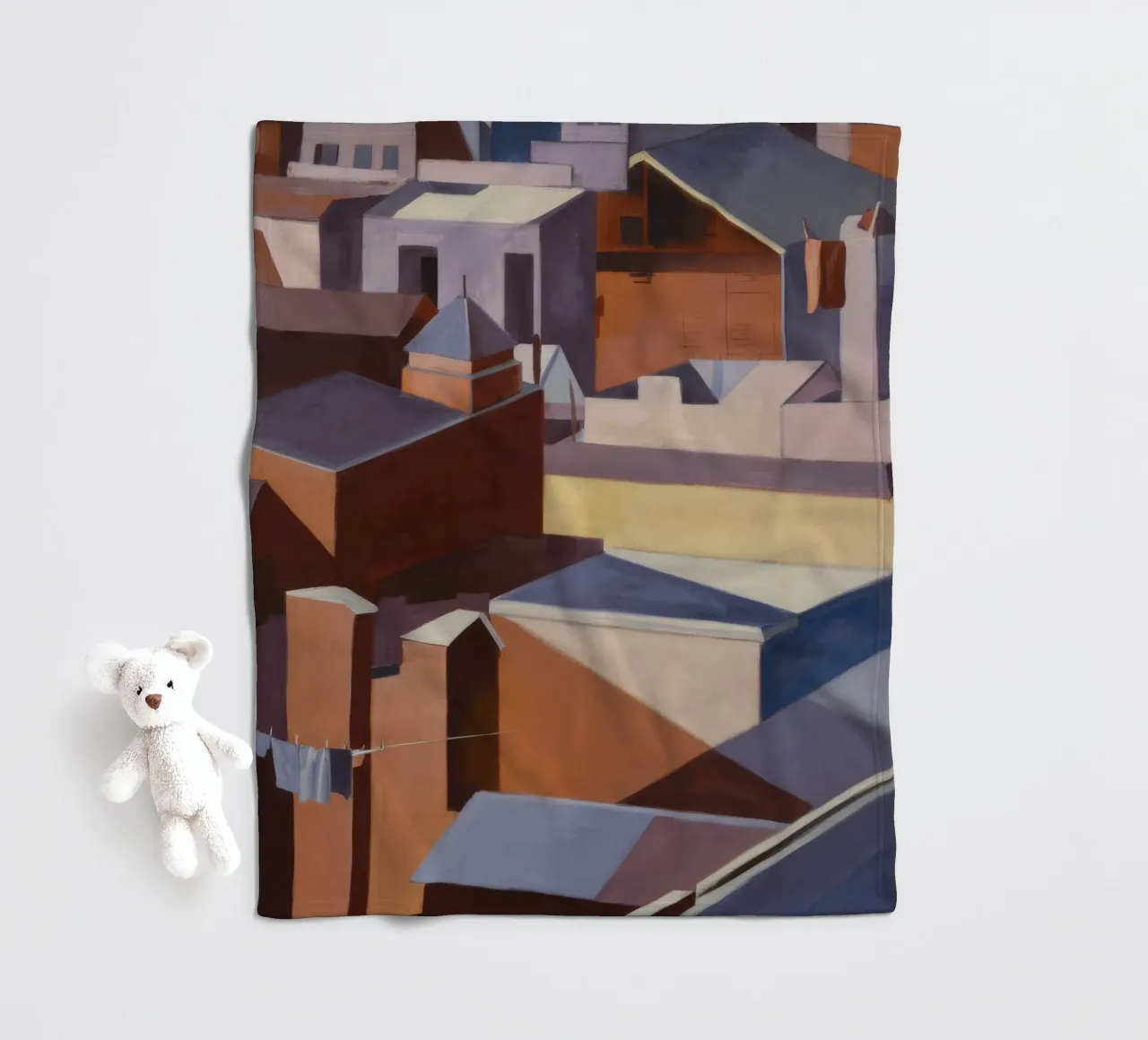 Irdener Block Metropolis Fleecedecke von Opal Strokes