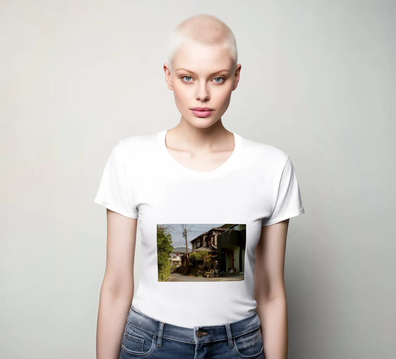 Kamakura Suburbs, Japan women's fitted t-shirt by Marcel Bisig
