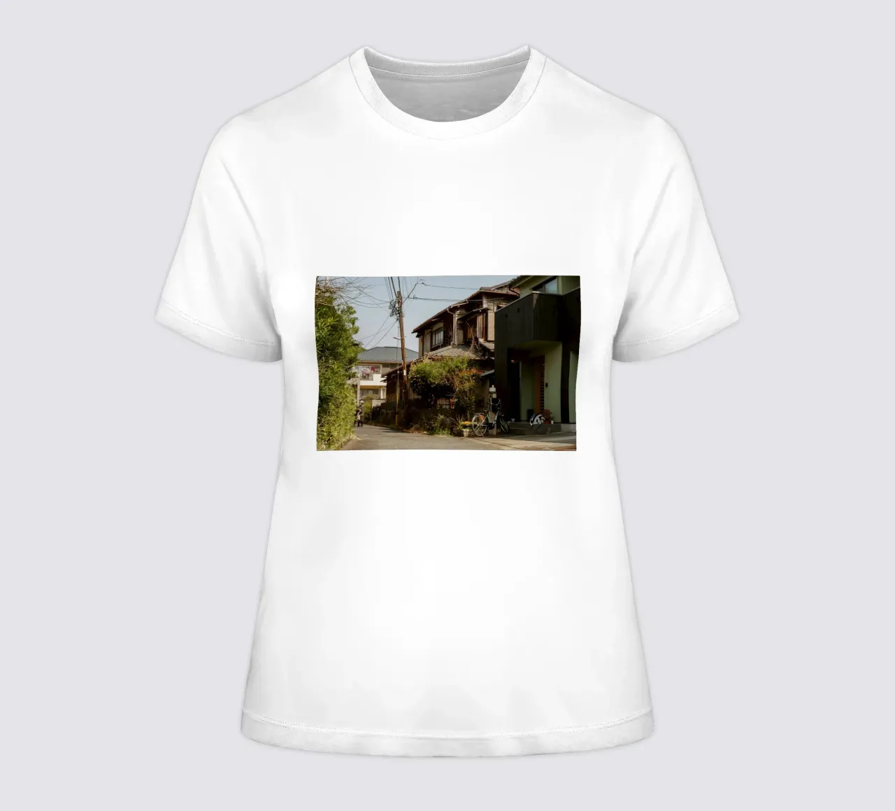 Kamakura Suburbs, Japan women's fitted t-shirt by Marcel Bisig